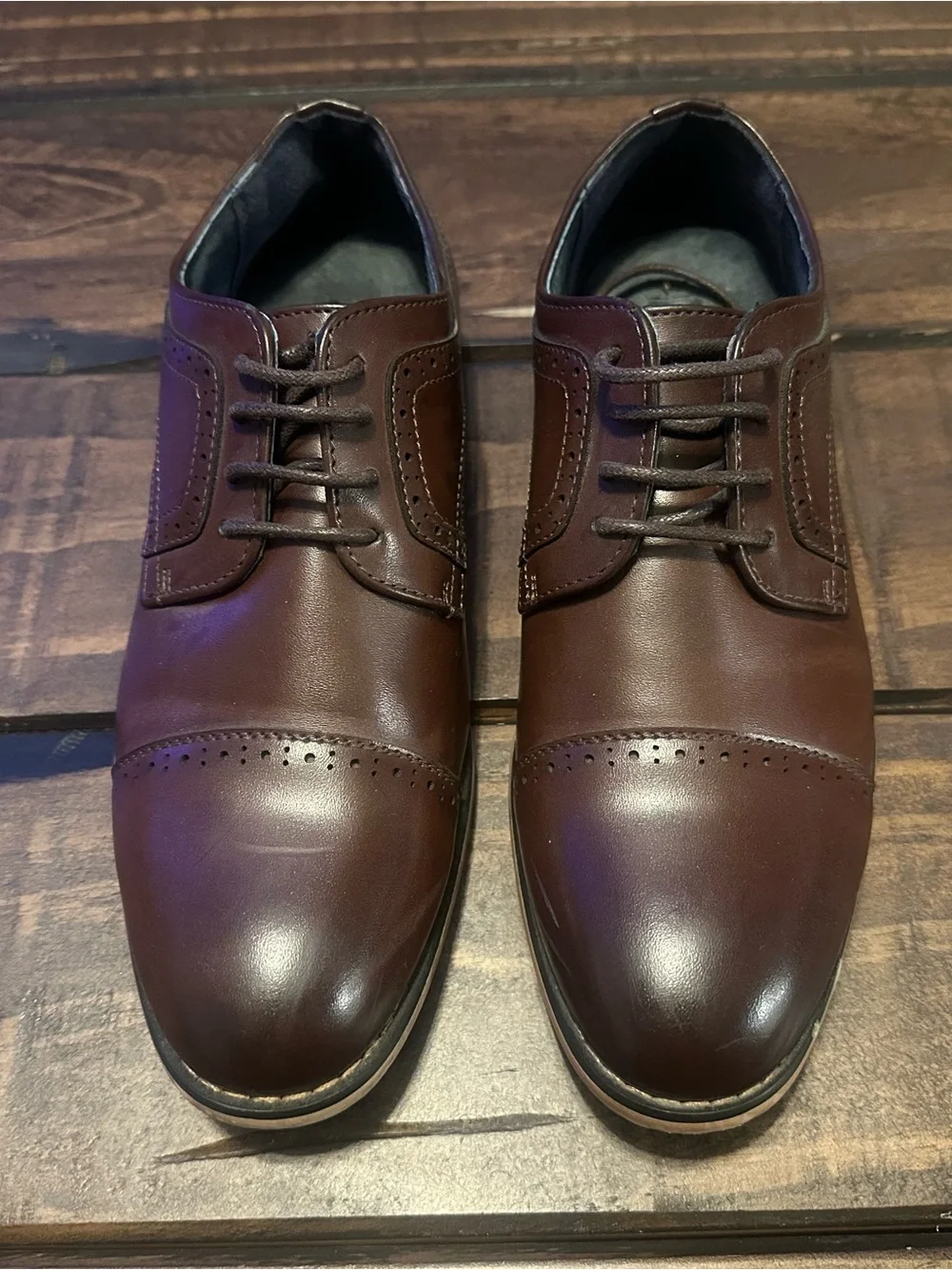 Boys' Classic Cap-Toe Dress Shoes - Brown